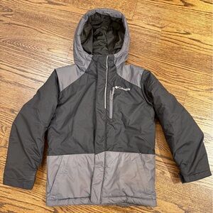 Columbia Two-Tone Black and Gray Hooded Jacket, Boys XS